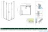 Radaway Nes 8 Black Kdd B kabina 80x90cm czarny mat/szkło przejrzyste 10074080-54-01L/10074090-54-01R